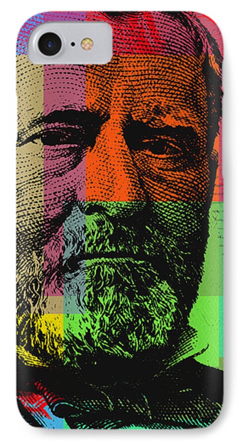 Ulysses S. Grant iPhone 7 Case featuring the digital art Ulysses S. Grant - $50 bill by Jean luc Comperat