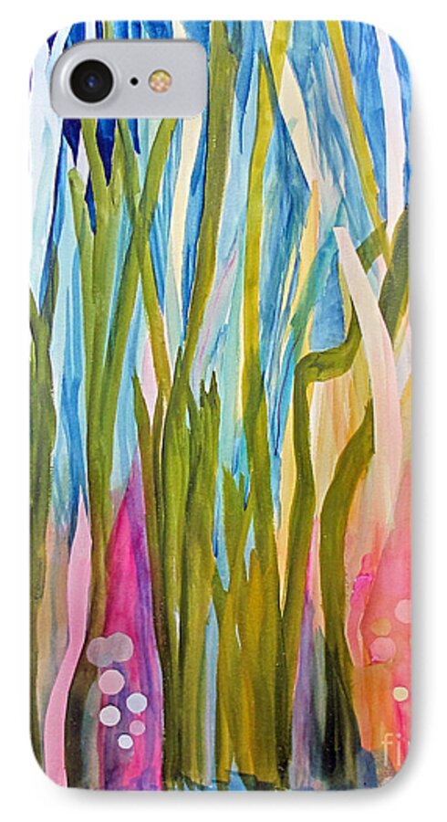 Watercolor iPhone 7 Case featuring the painting Under Water by Sandy McIntire