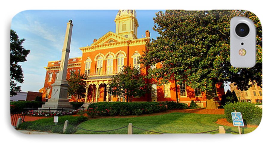 Union County Court House iPhone 7 Case featuring the photograph Union County Court House 10 by Joseph C Hinson
