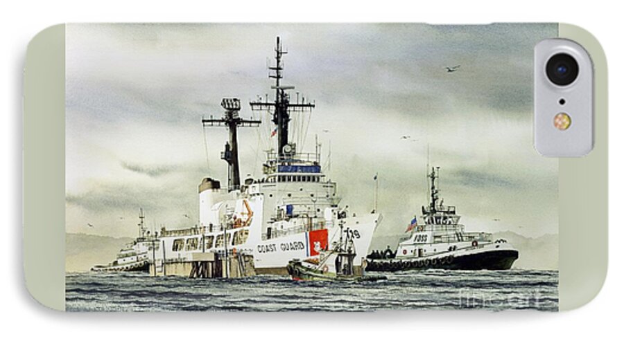 Uscg Boutwell iPhone 7 Case featuring the painting United States Coast Guard BOUTWELL by James Williamson