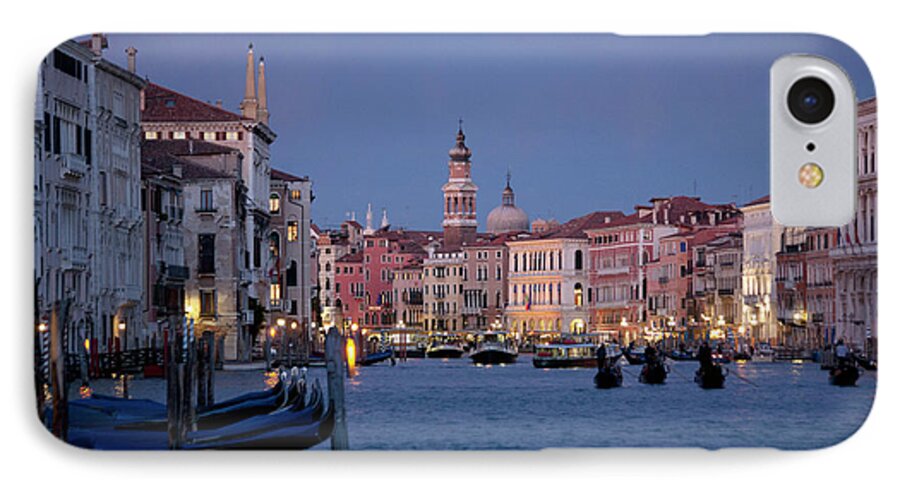 Venice iPhone 7 Case featuring the photograph Venice Blue Hour 2 by Heiko Koehrer-Wagner