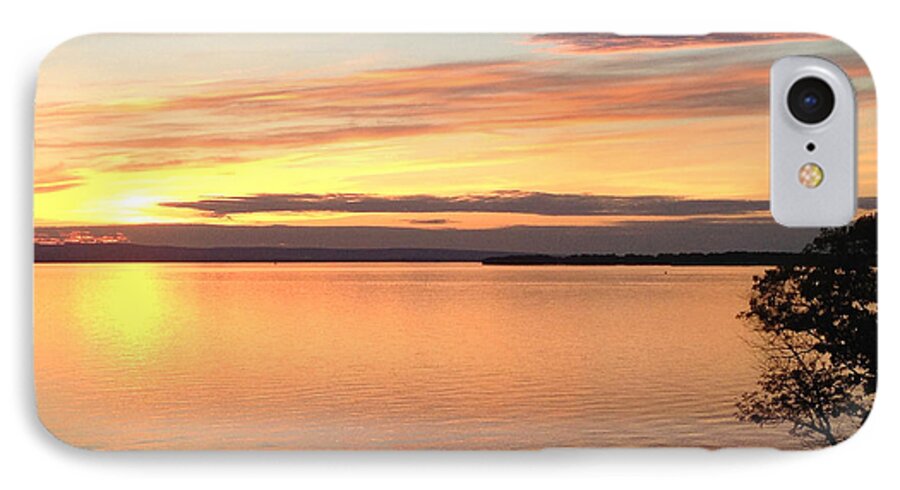 Sunset iPhone 7 Case featuring the photograph Vermont Sunset, Lake Champlain by Felipe Adan Lerma