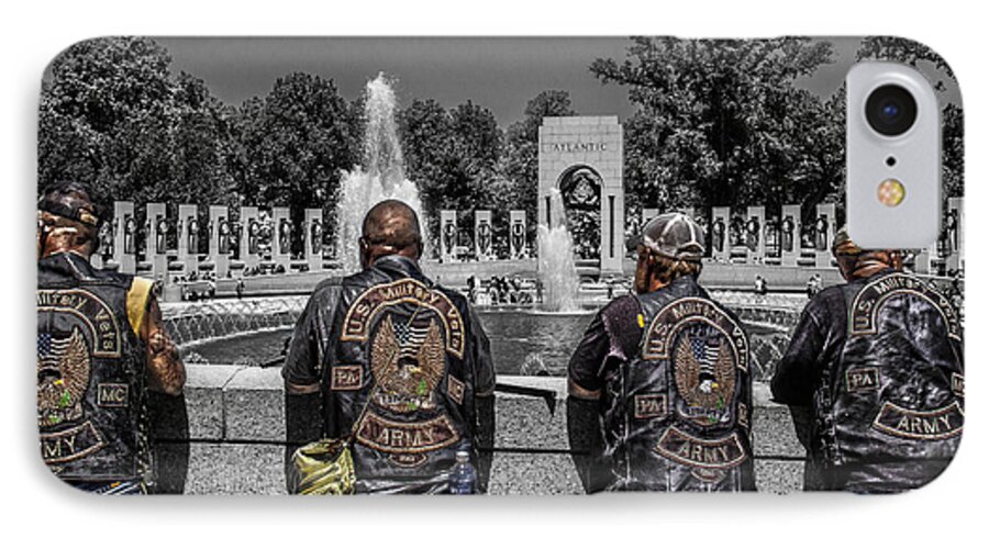 Memorial iPhone 7 Case featuring the photograph Veterans At The WWII Memorial by Tom Gari Gallery-Three-Photography