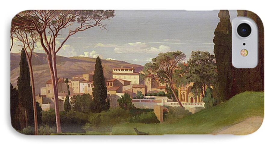 View iPhone 7 Case featuring the painting View of a Villa by Jean Achille Benouville