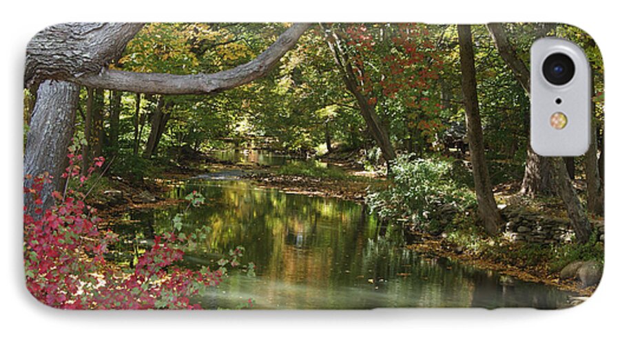 River iPhone 7 Case featuring the photograph View of the Mill River by Margie Avellino