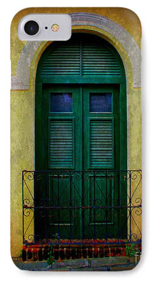 Door iPhone 7 Case featuring the photograph Vintage Arched Door by Perry Webster