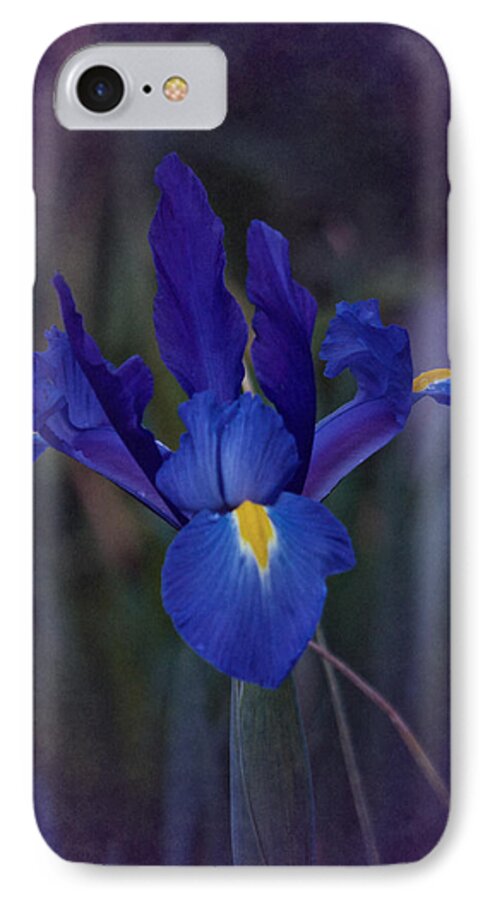 Iris iPhone 7 Case featuring the photograph Vintage Blue Magic Iris by Richard Cummings
