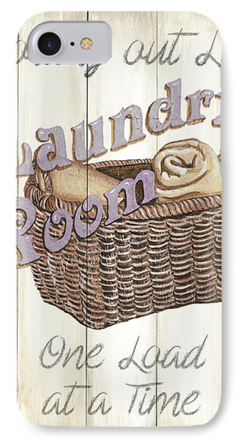 Laundry iPhone 7 Case featuring the painting Vintage Laundry Room 2 by Debbie DeWitt