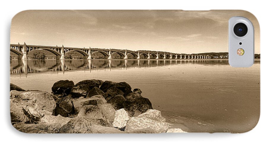 Columbia iPhone 7 Case featuring the photograph Vintage Susquehanna River Bridge by Olivier Le Queinec