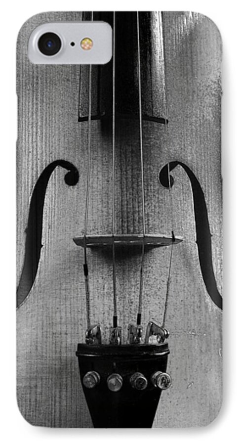 Violin iPhone 7 Case featuring the photograph Violin # 2 BW by Jim Mathis