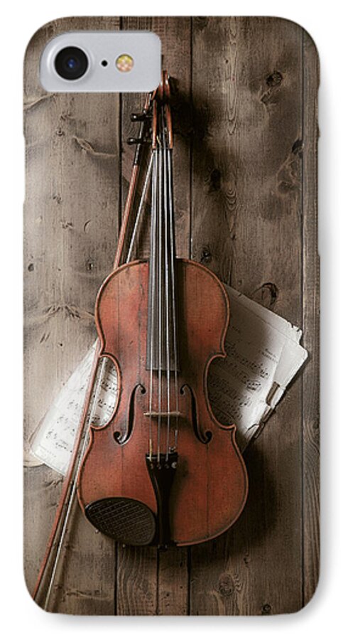 Bow iPhone 7 Case featuring the photograph Violin by Garry Gay
