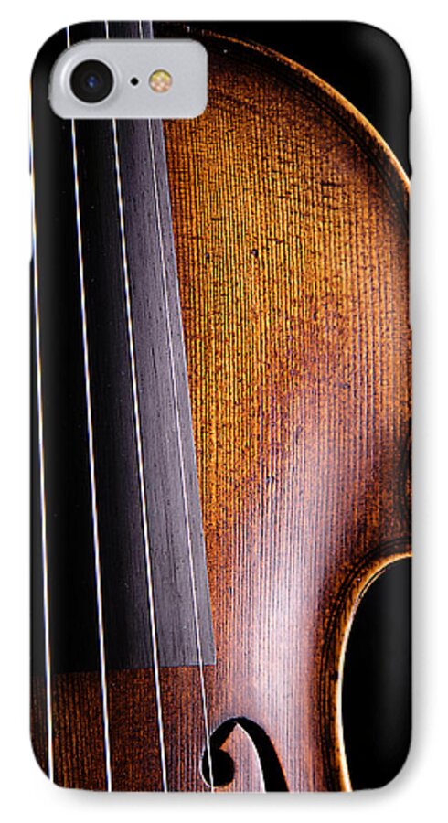 Violin iPhone 7 Case featuring the photograph Violin Isolated on Black by M K Miller