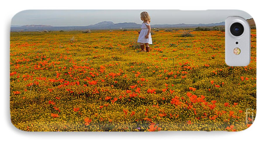 Poppy iPhone 7 Case featuring the photograph Walking in Poppies by Norma Warden