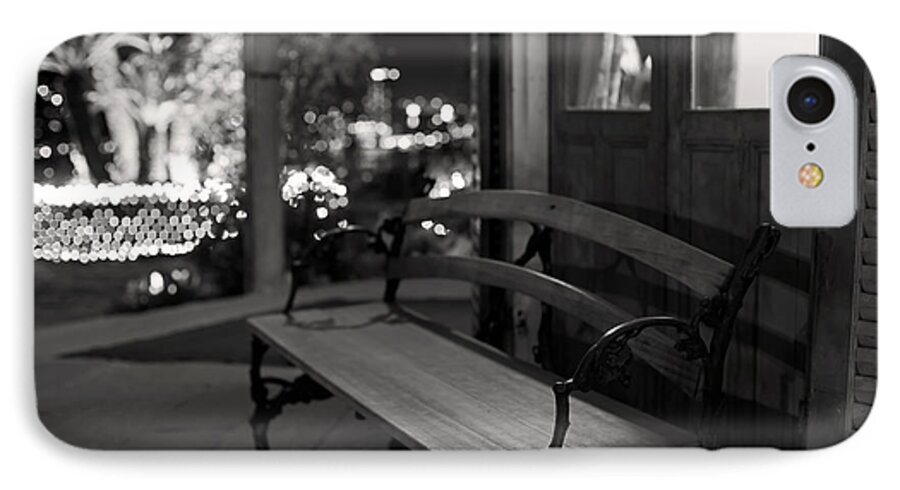 Bench iPhone 7 Case featuring the photograph Wandering around the night by Aiolos Greek Collections