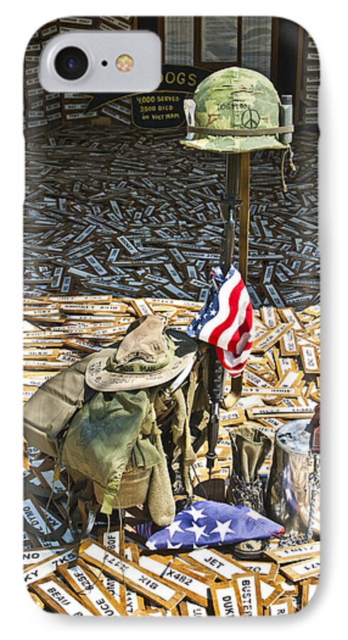 War iPhone 7 Case featuring the photograph War Dogs Sacrifice by Carolyn Marshall