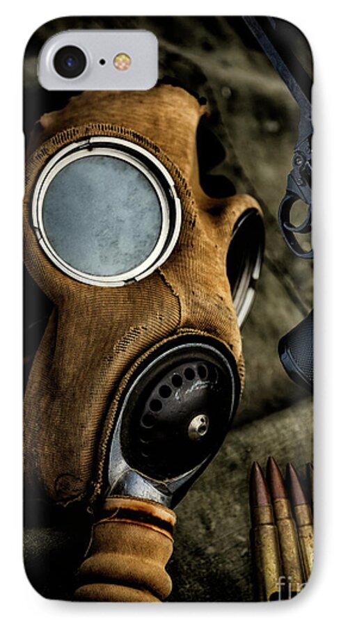 First World War Gas Mask iPhone 7 Case featuring the photograph War Memorabilia by Adrian Evans