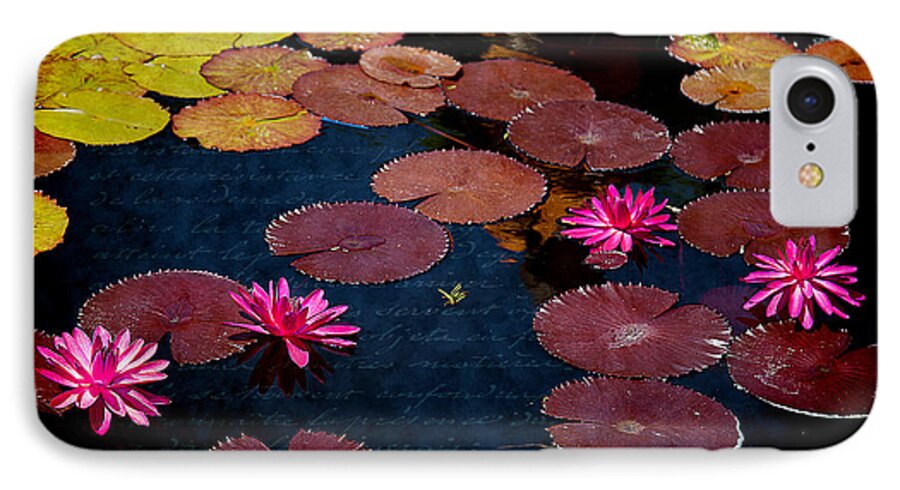 Purple And Pink iPhone 7 Case featuring the photograph Water Lily World by Milena Ilieva
