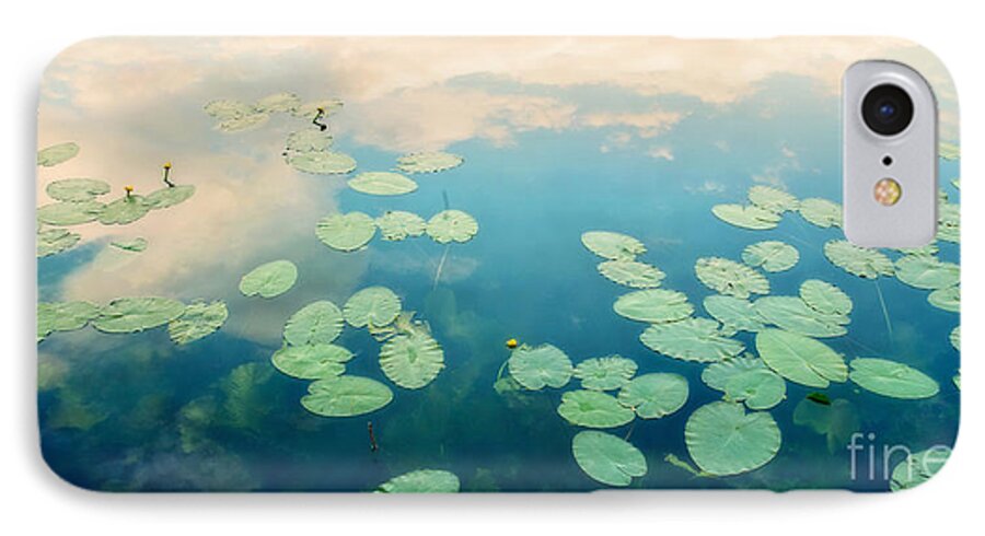 Pond iPhone 7 Case featuring the photograph Waterlilies Home by Priska Wettstein