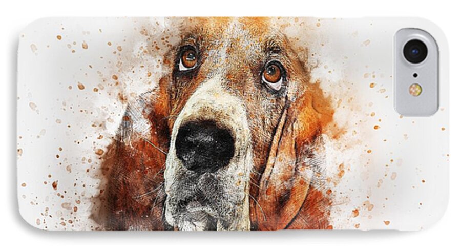 Dog iPhone 7 Case featuring the digital art We Will Make It Through by Kathy Tarochione