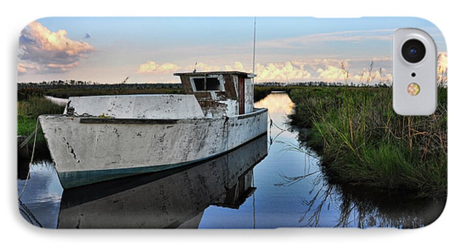 Boat iPhone 7 Case featuring the photograph Weathered Reflection by Randy Rogers