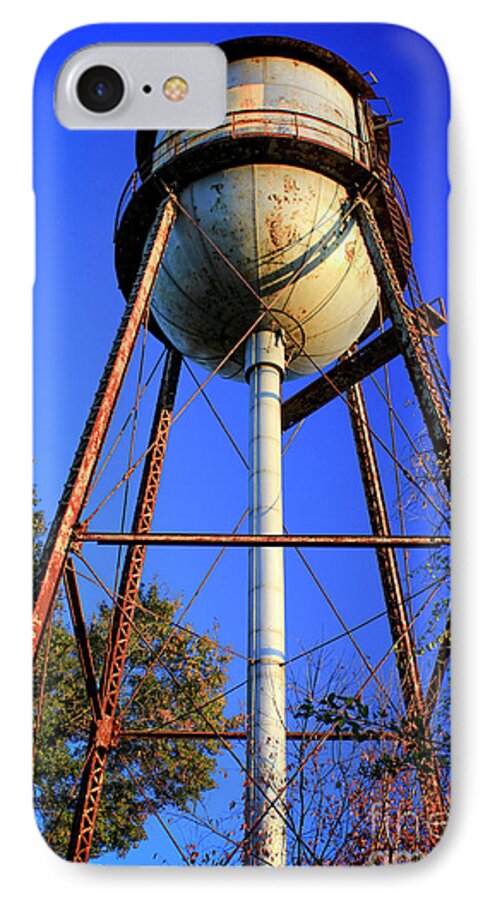 Reid Callaway Water Tower Art iPhone 7 Case featuring the photograph Weighty Water Cotton Mill Water Tower Art by Reid Callaway