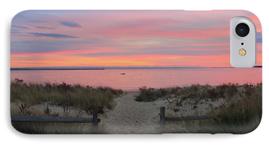 Beach iPhone 7 Case featuring the photograph Wellfleet Harbor Sunset from Mayo Beach by John Burk