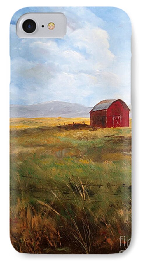 Barn Painting iPhone 7 Case featuring the painting Western Barn by Lee Piper