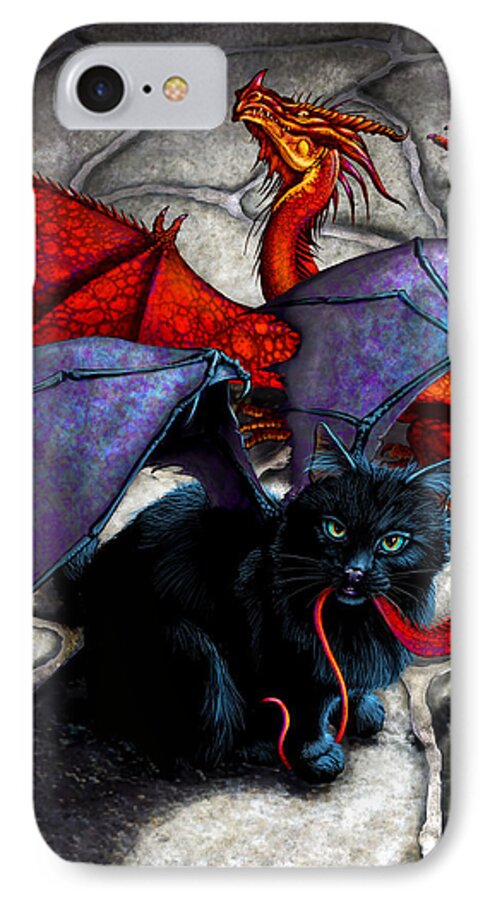 Fantasy iPhone 7 Case featuring the digital art What The Catabat Dragged In by Stanley Morrison