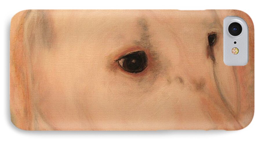 Dog iPhone 7 Case featuring the painting White Lab - Sugar by Laura Grisham