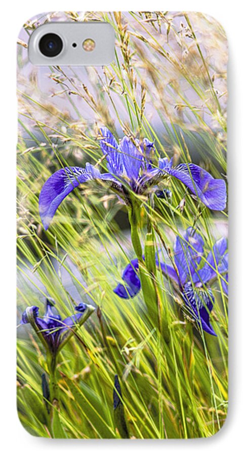 Wild Iris iPhone 7 Case featuring the photograph Wild Irises by Marty Saccone