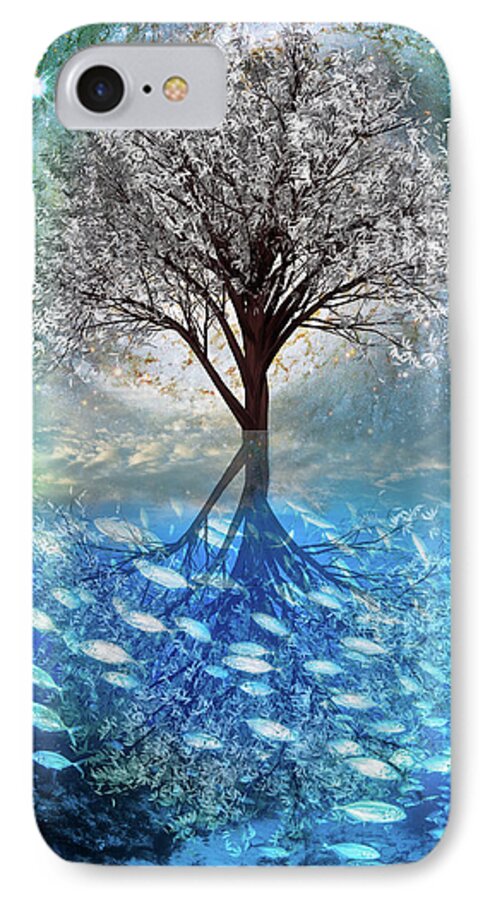 Florida iPhone 7 Case featuring the digital art Winter At the Reef by Debra and Dave Vanderlaan