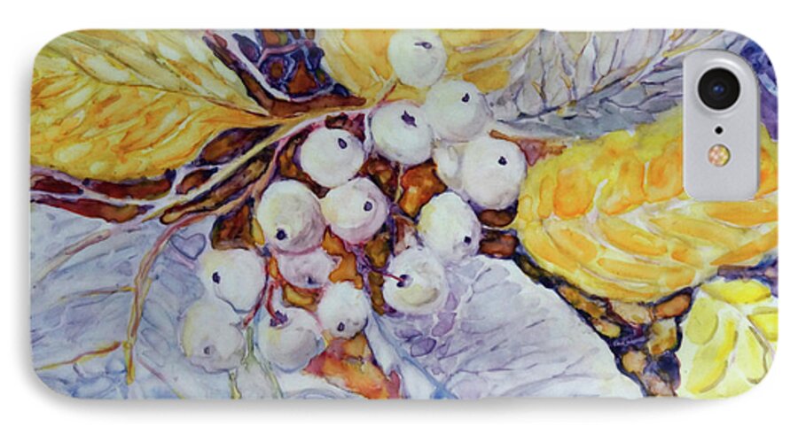 Berries iPhone 7 Case featuring the painting Winter Berries by Jo Smoley