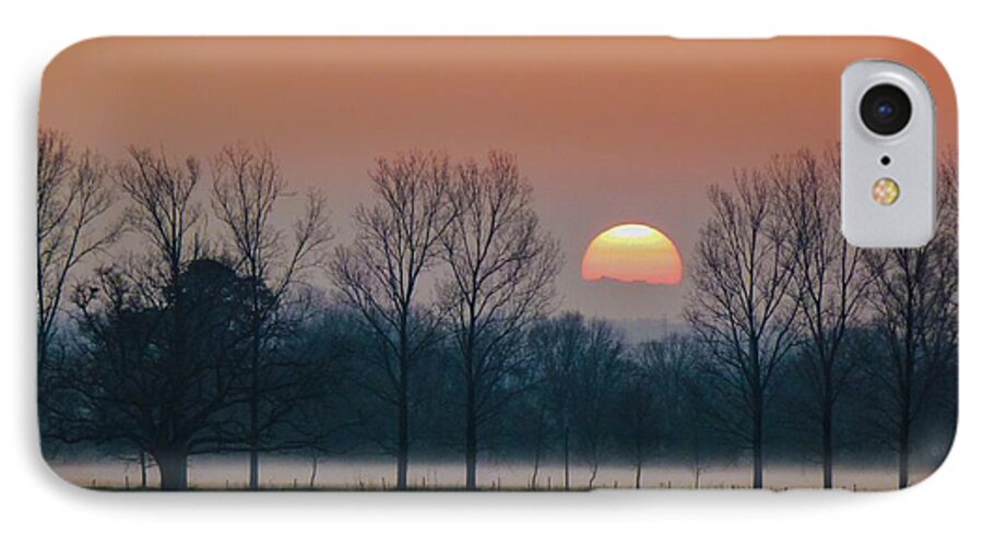 Absence iPhone 7 Case featuring the photograph Winter Sunset 1 by Jean Bernard Roussilhe