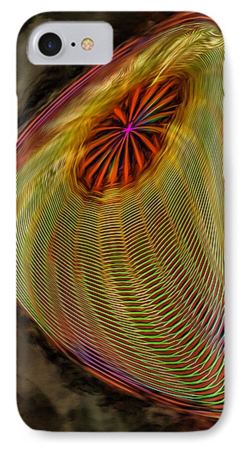 Abstract iPhone 7 Case featuring the photograph Wormhole in Space by John M Bailey