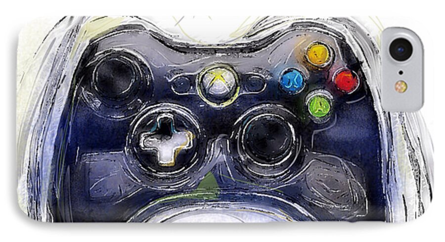 Xbox iPhone 7 Case featuring the mixed media XBOX Thrills by Russell Pierce