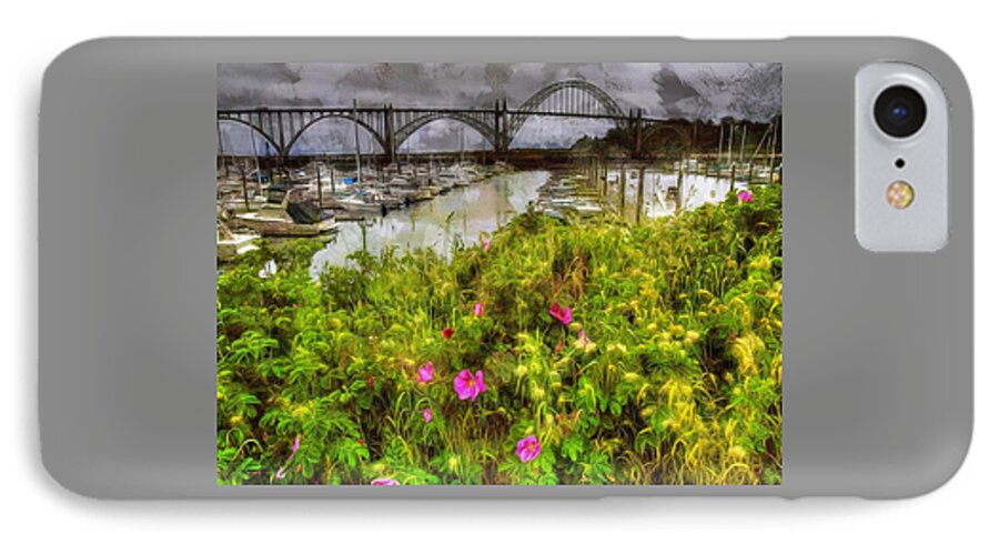 Yaquina Bay iPhone 7 Case featuring the photograph Yaquina Bay Roses by Thom Zehrfeld