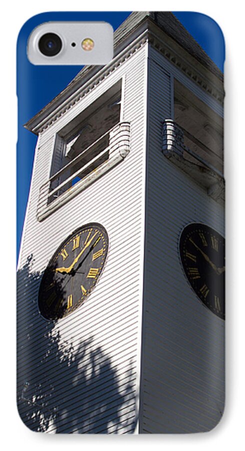 Lighthouse iPhone 7 Case featuring the photograph Yarmouth Baptist Clock Tower by Dick Botkin