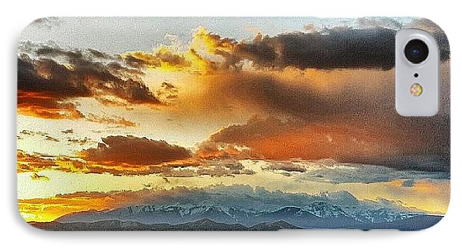 Mountains iPhone 7 Case featuring the photograph Mountain Sunset by Joan McCool