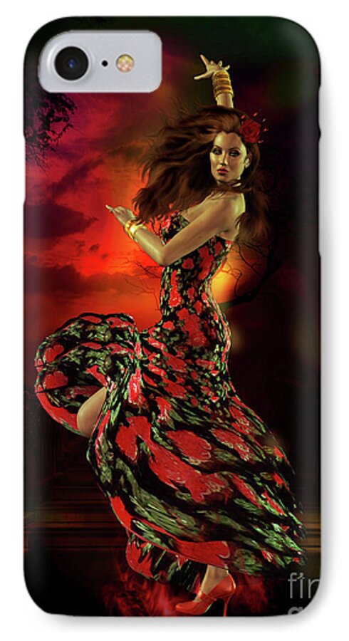 Carmen iPhone 7 Case featuring the digital art Carmen by Shanina Conway