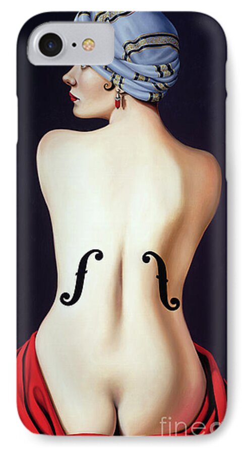 Nude iPhone 7 Case featuring the painting Homage To Man Ray by Catherine Abel