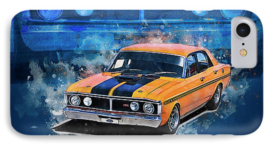 Ford iPhone 7 Case featuring the photograph 1971 Ford Falcon XY GT by Stuart Row