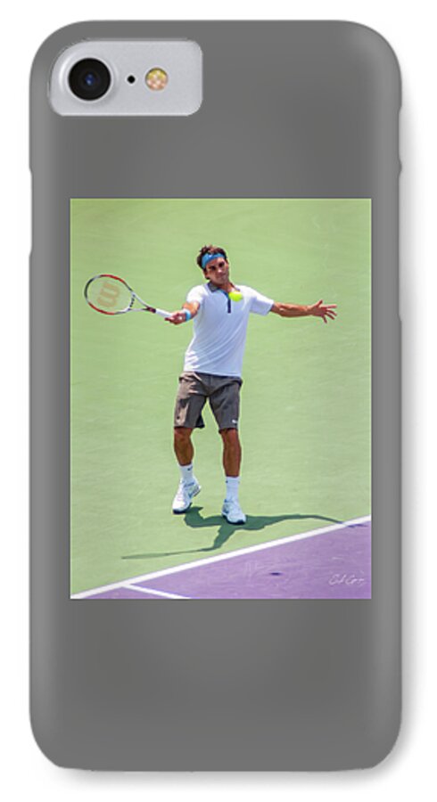 Roger Federer iPhone 7 Case featuring the photograph A Hug From Roger by Steven Sparks