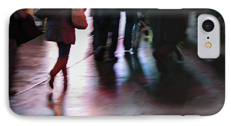 New York City iPhone 7 Case featuring the photograph Alone in New York by Wilko van de Kamp Fine Photo Art