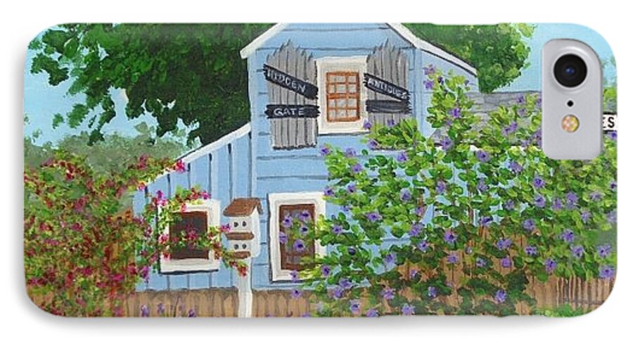Antique iPhone 7 Case featuring the painting Antique Shop, Cambria CA by Katherine Young-Beck