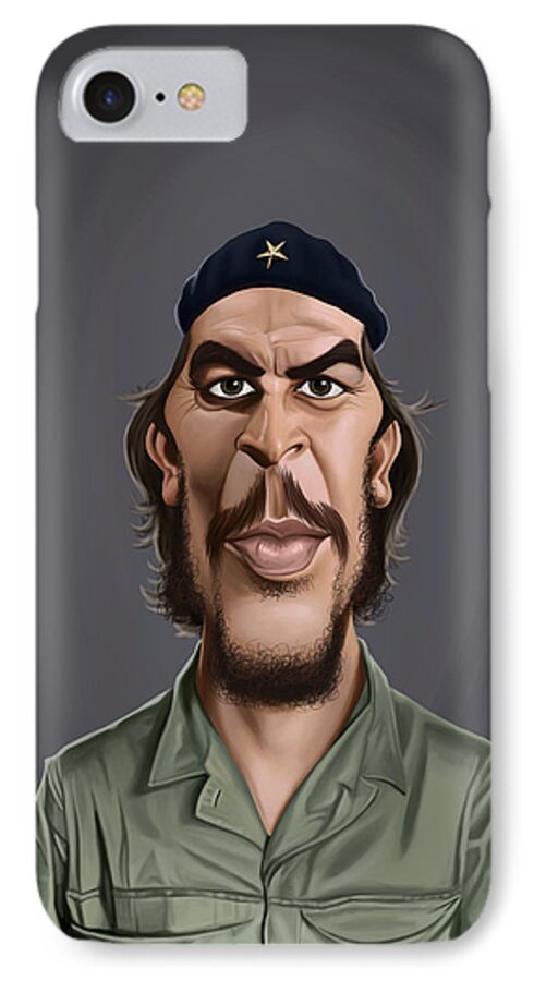 Illustration iPhone 7 Case featuring the digital art Celebrity Sunday - Che Guevara by Rob Snow