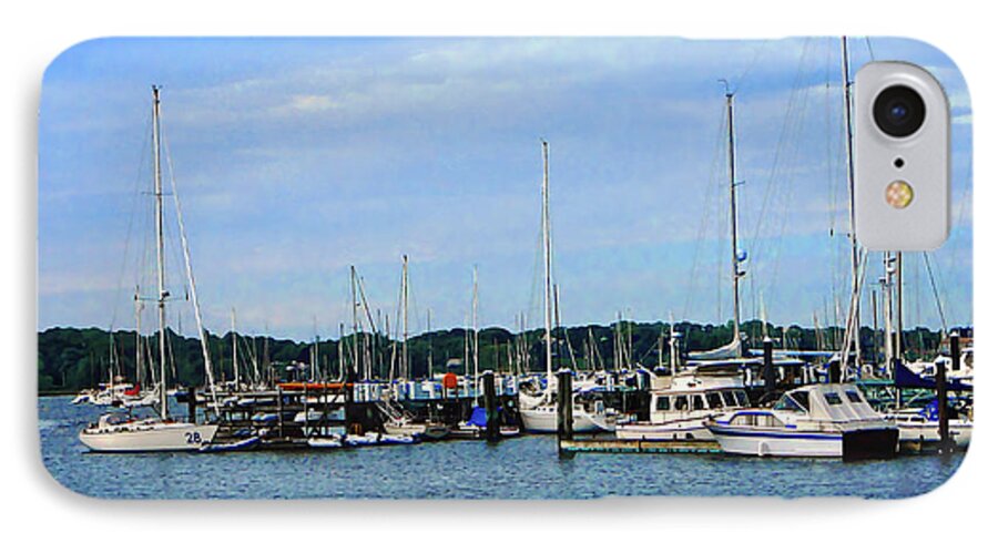 Boat iPhone 7 Case featuring the photograph Boats at Newport RI by Susan Savad