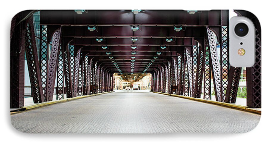 Chicago iPhone 7 Case featuring the photograph Chicago Bridges by Wilko van de Kamp Fine Photo Art