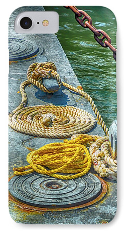 Photosbycate iPhone 7 Case featuring the photograph Coiled Rope by Cate Franklyn