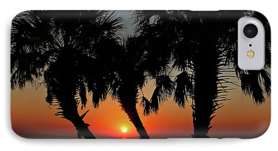 Sunset iPhone 7 Case featuring the photograph Daybreak by Judy Vincent