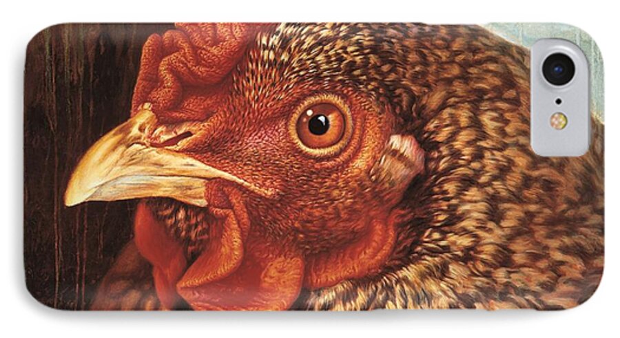 Chicken iPhone 7 Case featuring the painting Eleanor3 by Hans Droog